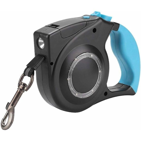 Uttrekkbart Hundebånd Justerbart Led Hundebånd, Ledetau for Hunder, Flokefritt, med Sklisikkert Håndtak, for Små, Mellomstore, Store Hunder, opptil 70 kg (Blu