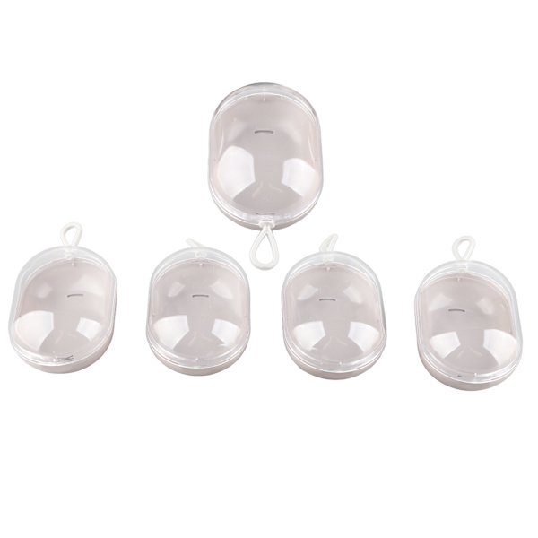 5 STK sminke reiseveske Makeup svampholder Plast svampeske Make Up Egg Case