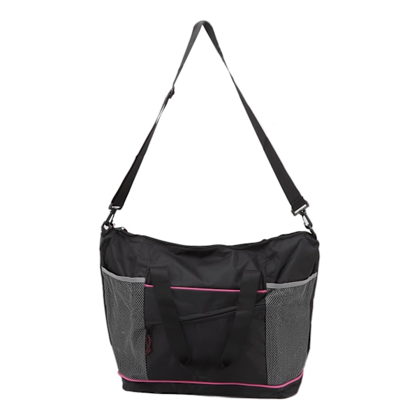Yogabagen i polyester med stor kapasitet, sammenleggbar yogaveske med skulderstropp for treningssenter