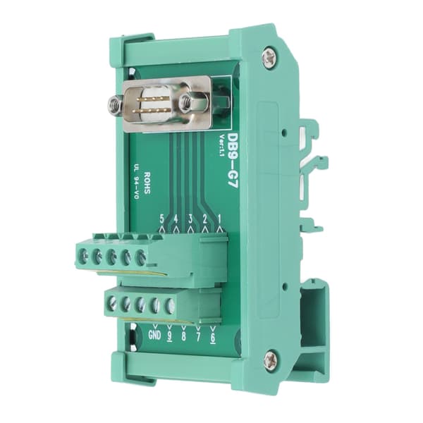 DB9 til terminalkoblingsadapterplate PCB-kort rett hann med etui DC60V DB9-G7
