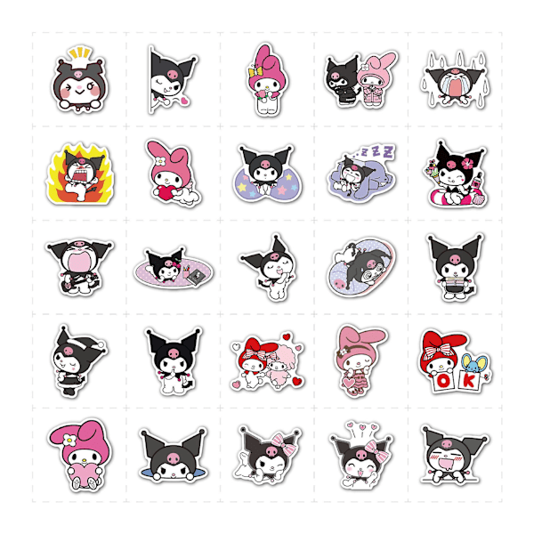 My Melody -piirretty vinyylitarra, matkapuhelimen koristelu anime-tarra lapsille leluille kannettavalle tietokoneelle lahjatarralle rullalautailulle DIY-koristeluun