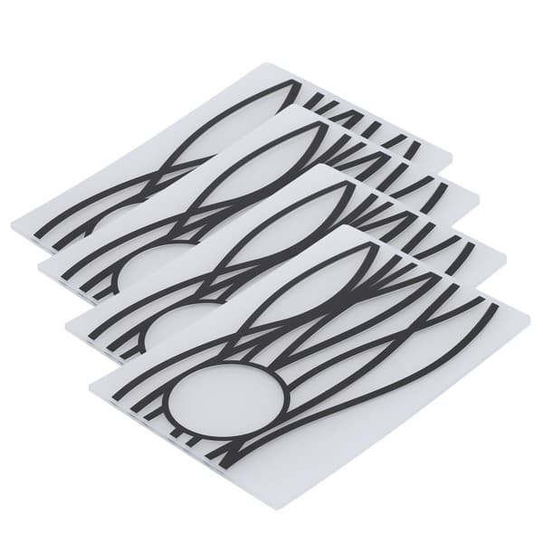 4 stk. pregefolder i plast for DIY-kortlaging, scrapbooking, preget mal, papirhåndverk EM243
