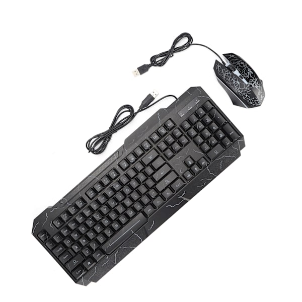 Tastatur- og musesæt til flere computermodeller Lysende kablet 4D-spilhardwarekombination til Windows PC-spillere