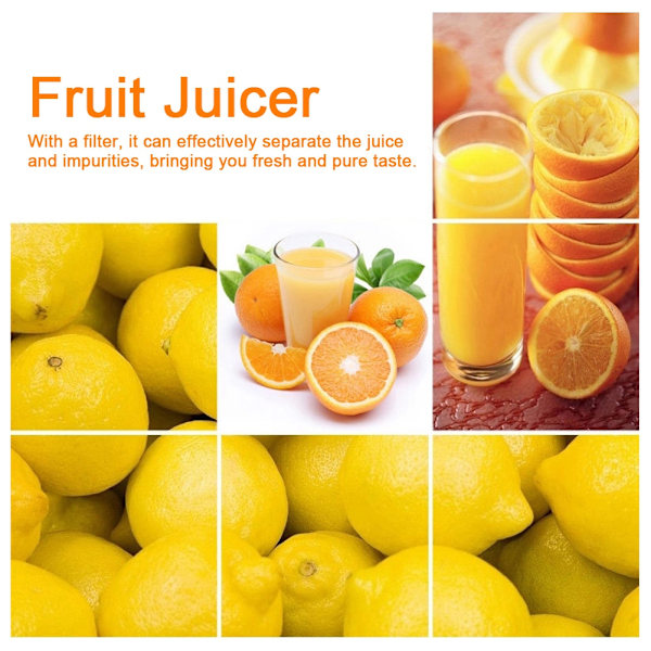 Manuel Press Citrus Citron Orange Frugtpresser Juicer Ekstraktor Køkkenartikler i Rustfrit Stål