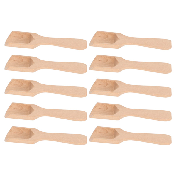 10 stk. Badesaltske (11x1,4 cm/4,3x0,55 tommer) Multifunktionel miljøvenlig bøgetræ bærbar saltske til badeværelse type 2