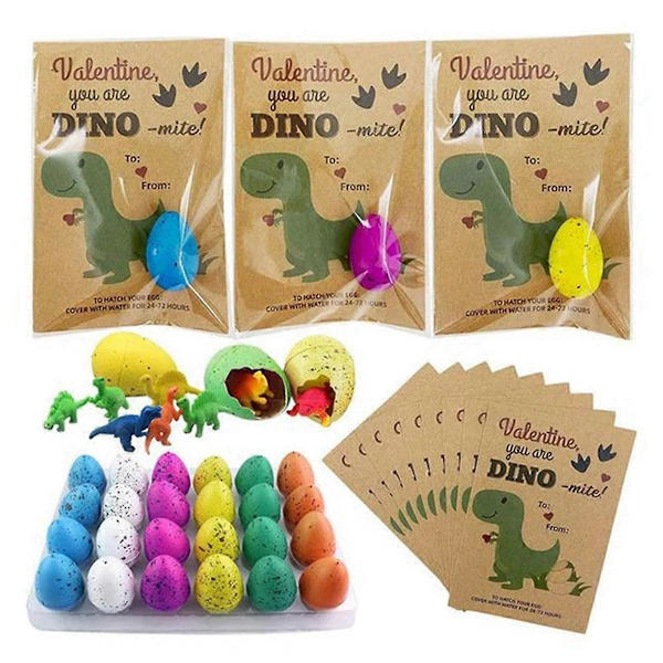 24 stk. Klækkende Voksende Dinosauræg