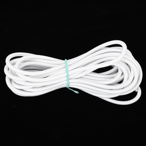 7 mm 10 m/32,8 fot sterk elastisitet rund elastisk tau snor sying DIY tilbehør hvit