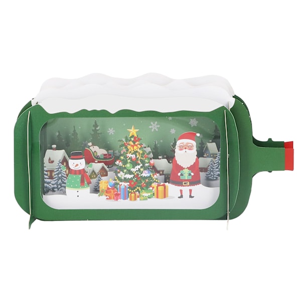 3D Julehilsen Kort Jule Drift Flaske Form 3D Pop Up Ferie Velsignelse Besked Kort Gave