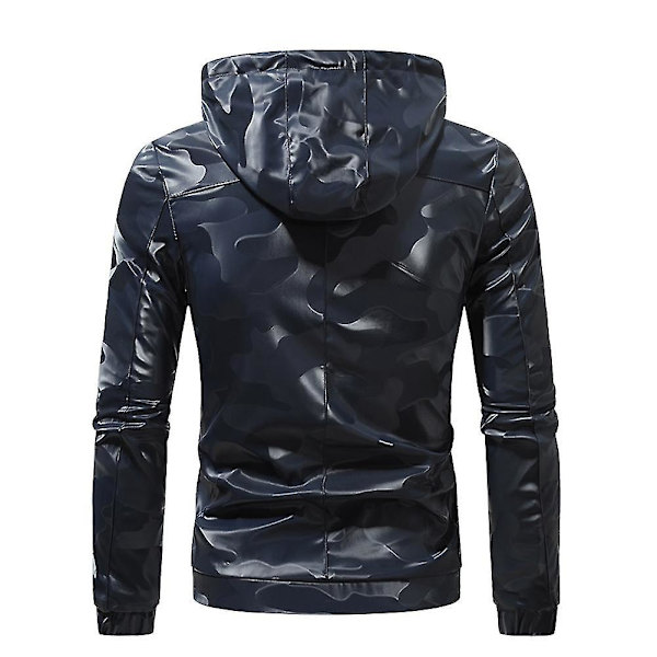 Kamuflasje hettegenser sportsjakke for menn XS blå