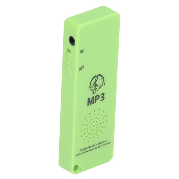 MP3-spiller tapsfri lydkvalitet multifunksjonell bærbar støtte 64 GB minnekort Mini MP3 for studenter grønn