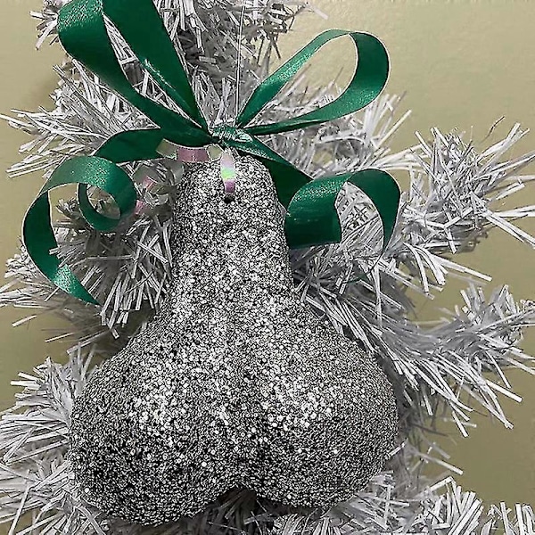 Julgranskulor Hänge Kreativa Julgranar Hängande Ornament Dekor silverfärgad