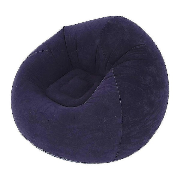 Uppblåsbar Soffstol Flockad PVC Trädgård Lounge Sittsäck Utomhusmöbler Camping Vandringsryggsäck