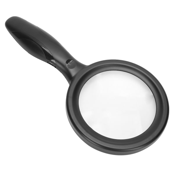 5X 10X handhållet förstoringsglas Ljusstyrka Justerbar LED-förstoringsglas för läsning ReparationSvart