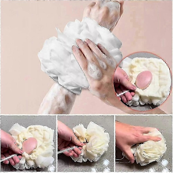 2-i-1 Bad Loofah Svamp grön