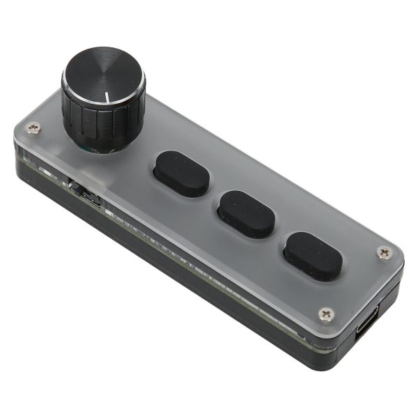 3 taster minitastatur kablet USB Bluetooth Silent Silent DIY programmerbart tastatur med knott for spillmediemusikk