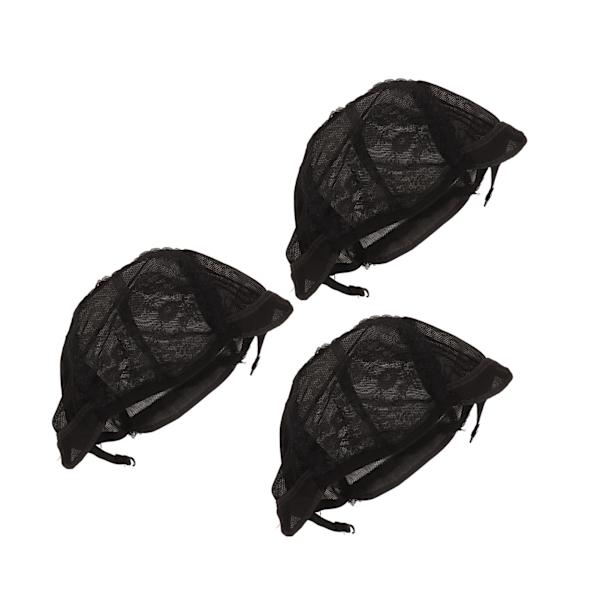 3 st perukmössor för att göra peruker med elastiskt band nylon andningsbar för kvinnor Cosplay