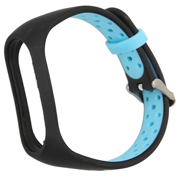 Ersättningsarmband Fullt skydd Justera Storlek Mjuk Silikon Smart Armband Rem för Mi Band 7 Svart Blå
