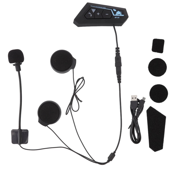 Moottoripyörän kypäräkuulokkeet Monitoimiset handsfree-puhelujen melua vaimentavat vedenpitävät Bluetooth 5.0 kypäräkuulokkeet