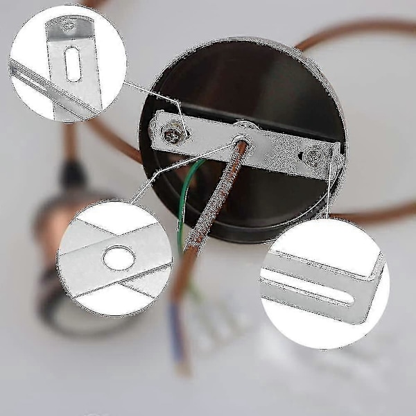 4 Stk. Takplateholder, lysekronefestetilbehør, takfestebrakett, for hjemmekontor taklysekronebelysning lampeholder