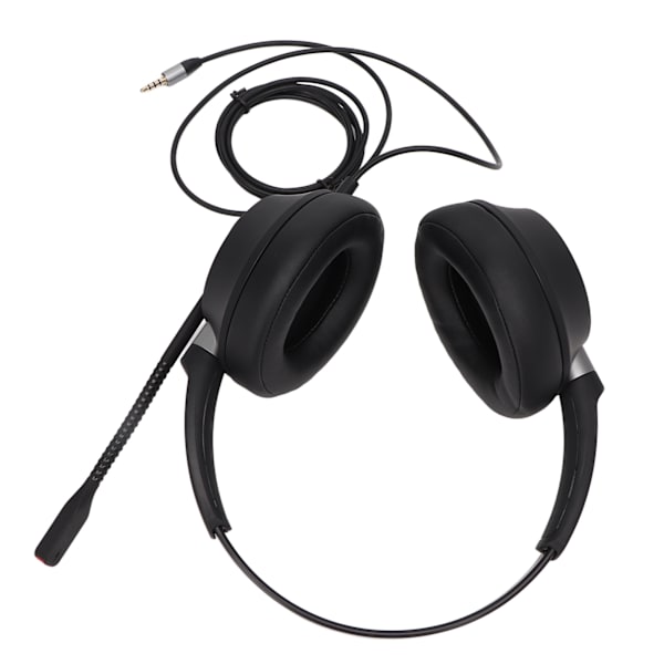 3,5 mm mobiltelefonheadset med mikrofon brusreducerande binaural kundtjänst hörlurar för callcenter kontor