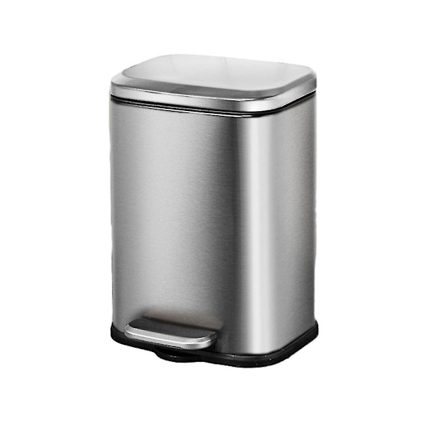 Smart designad soptunna i rostfritt stål för kök och badrum silver