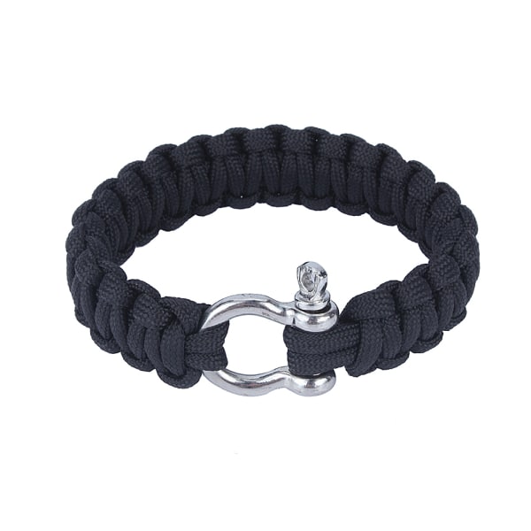 Military 550 Paracord Woven Survival Armbånd rustfrit stål spændesæt udendørs