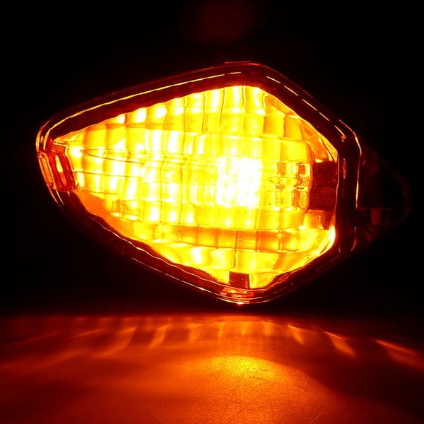 1 par blinklysindikatorlampe egnet til Honda CRF250L motorcykel modificeret sort gul