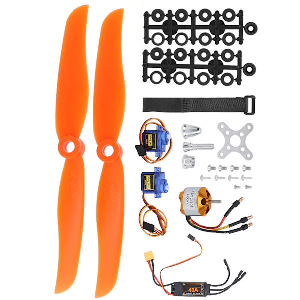 2212 KV1400 Motor 40A XT60T ESC SG90 Servo 8060 Propeller Kit för RC Drone Aircraft FPV