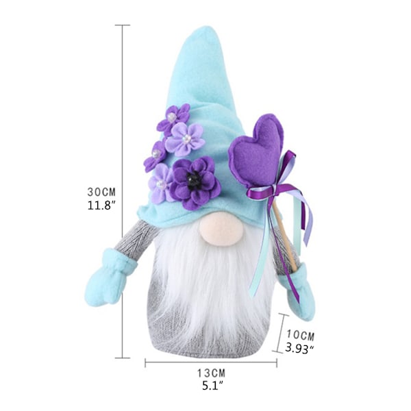 2 st Mors dag blomma Goblin dvärg docka Elf plysch tomtar prydnader fönster figurer stående dockor present heminredning