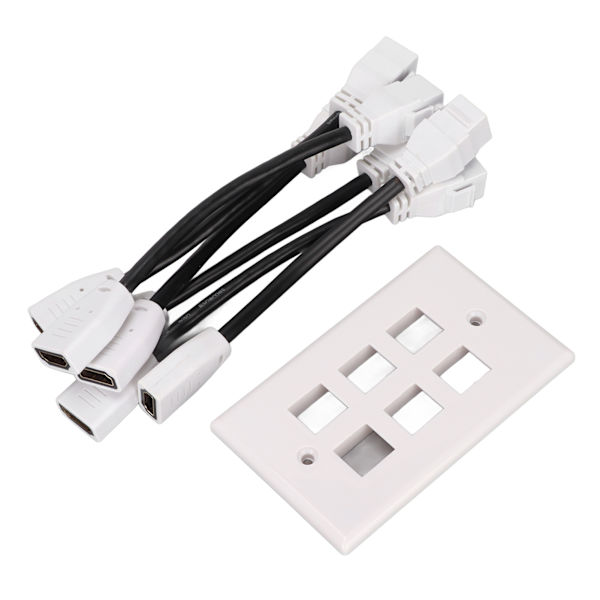 HD Multimedia Interface vægplade med hun til hun HD Multimedia Interface pigtail kabel til videosystemer