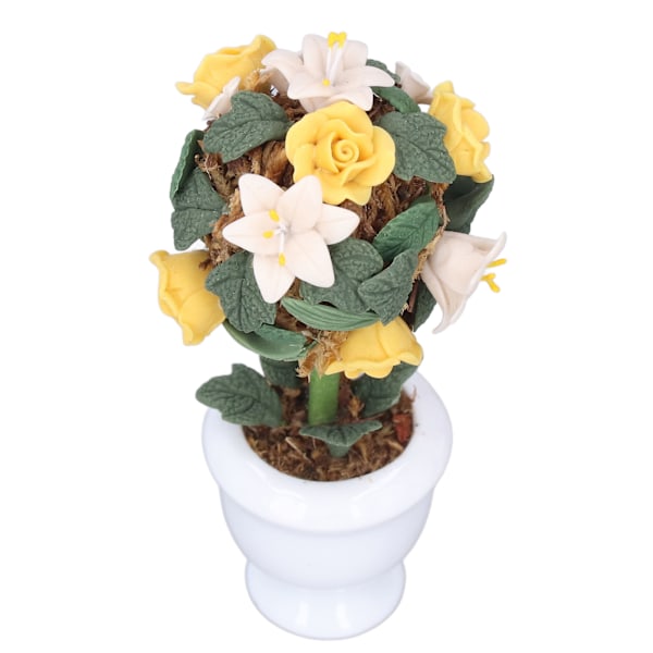 1:12 Dockhus Simuleringsblomma Mini Dockhus Trädgårdsaccessoarer Simulering Lera Blomma Hortensia Modell