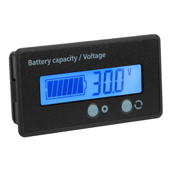DC10‑100V LCD-skærm Batteriniveauindikator Voltmeter Spændingstester Blå Baggrundsbelysning