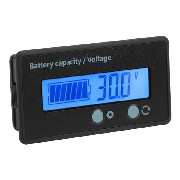 DC10‑100V LCD-skjerm Batterinivåindikator Voltmeter Spenningstester Blå Bakgrunnsbelysning