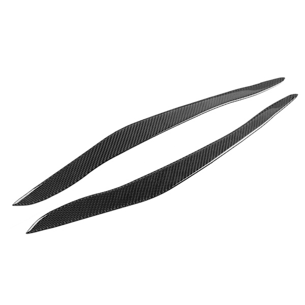 2 stk. frontlyktøyenbryn i karbonfiber, utvendig dekorasjon, passer til X5 E70 2007-2013