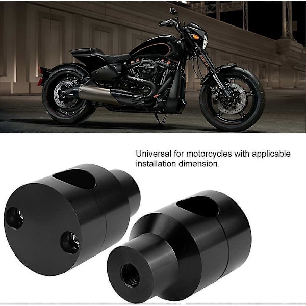 Styrforhøjer, 22 mm Forhøjer Aluminium Legering Løftepar til Motorcykelmodifikation (Sort)