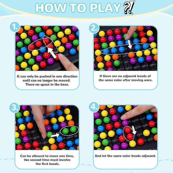 48-241 pcs Beads Intellectual Chessboard Strategy Board Game Chessboard for Kids & Adults
