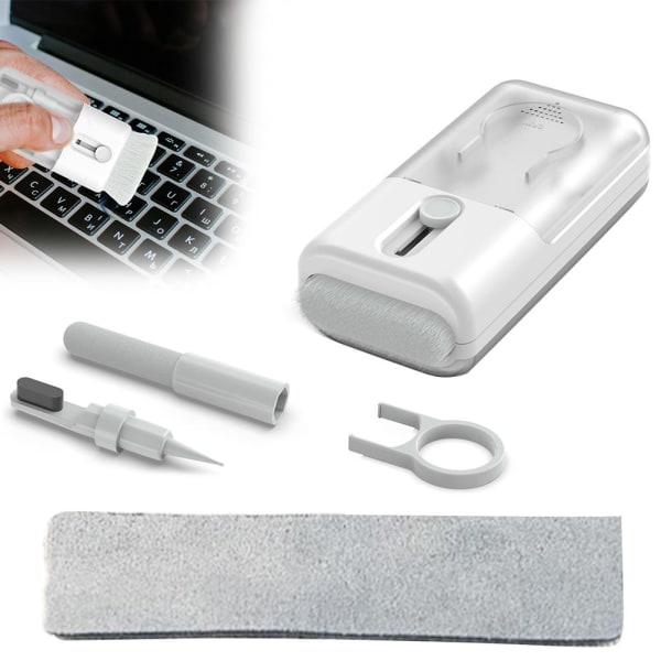 6 i 1 Bluetooth-øretelefonrensesæt Tastaturrengøringsbørsteværktøj Bærbart rengøringssæt til pc-skærm Laptop-kamera
