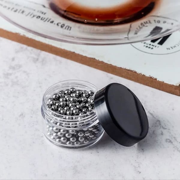 300 stk 4 mm rengjøringskuler i rustfritt stål for vin- og teflekker, karaffel, kopp, flaske