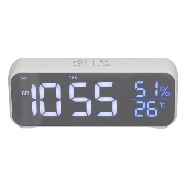 Digital Väckarklocka LED Digital Musik Väckarklocka USB Laddning Elektronisk Klocka Temperaturvisning för Hemmet