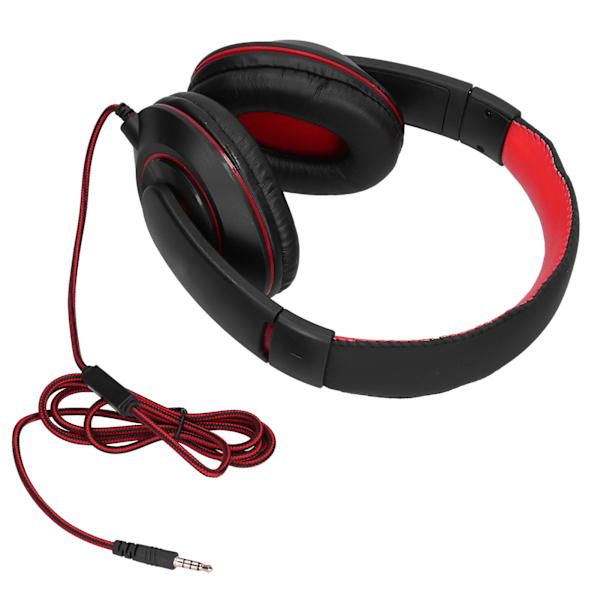 Gaming Headset med kabelkontroll - Spelhörlurar med mikrofon för mobiltelefoner, datorer och bärbara datorer