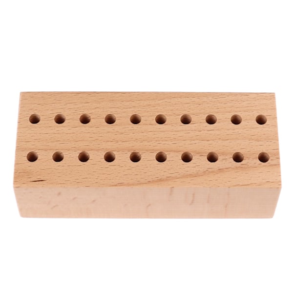 Skruetrækker Tang Organizer 20 Huller Bøg Træ Display Stativ Base Træ Cutter Holder Rack til Opbevaring