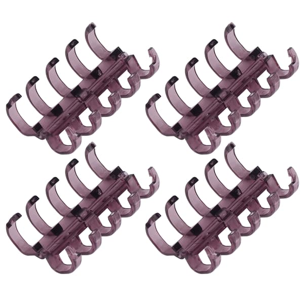20 stk. indbindingsringe, segmenteret design, holder 60 ark, 11 mm indbindingstykkelse, kontorartikler, lilla