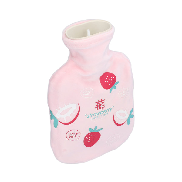 Varmtvannsflaske 350 ml tykk vaskbar naturgummi God elastisitet Enkel betjening Varmtvannspose Jordbær