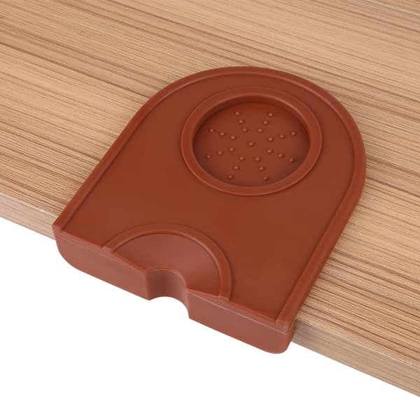 Sort Multifunktionel Tyk Skridsikker Kaffetamperholder Silikone Måtte (Brun)