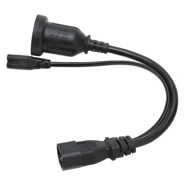 IEC320 C14 till IEC320 C7 AU-sladd hane till hona 1 in 2 ut Y Power Splitter-kabel för skrivare digitalkamera 12,6 tum