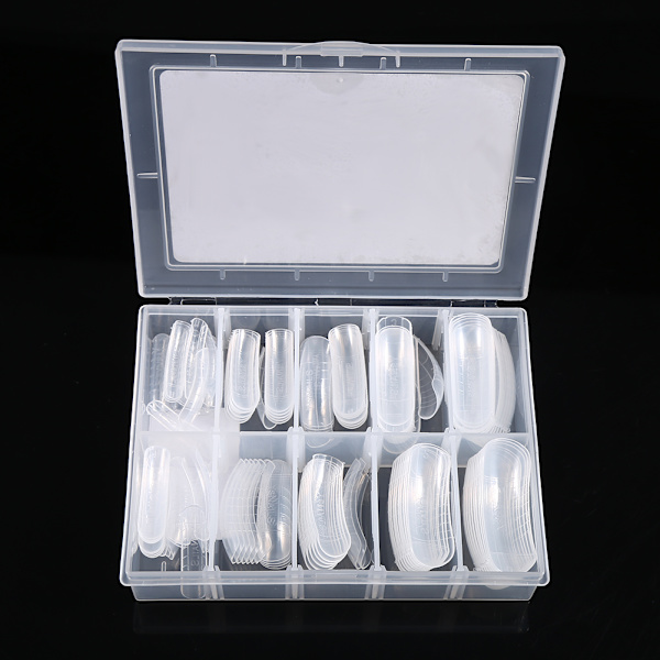 120 stk. Dual System Form Extension Falske Negle Tips Neglekunst Tips UV Gel DIY 12 Størrelser med Linjer