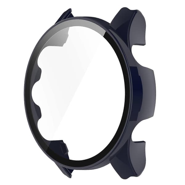 Hard PC Case with Scratch and Drop Protection for Garmin Forerunner 255, Protective Watch Case with Tempered Glass Screen Protector Midnight Blue