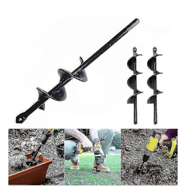 Jordbor Jordborværktøj - 4 Størrelser Spiralhulgraver Haveauger Bor 5CMx45CM