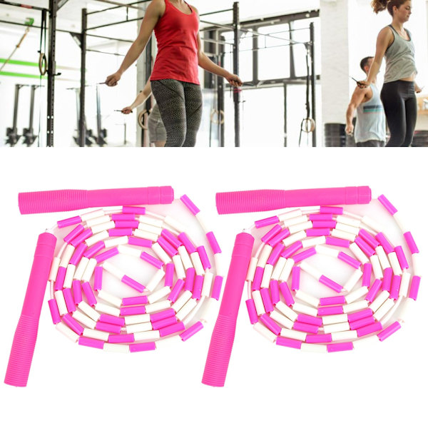 2st PVC Färgglad Justerbar Ledrep Hoppa Barn Dagis Vuxna Fitness Tillbehör Rosa