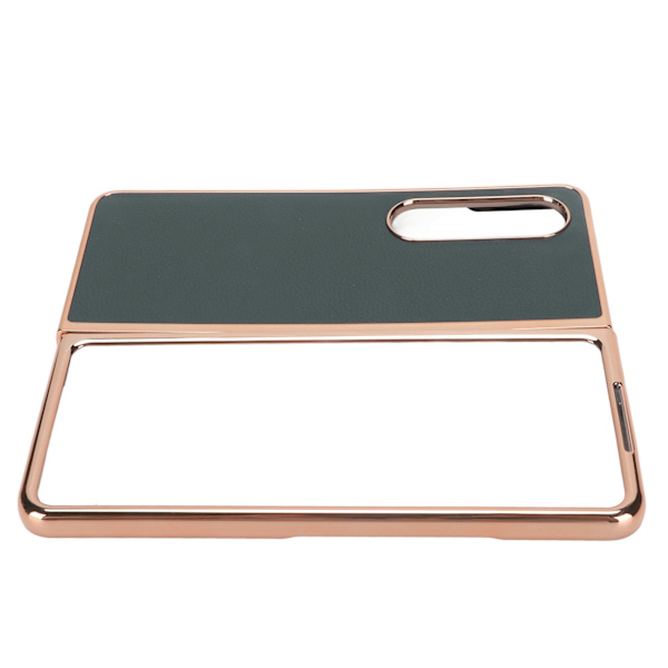 Fodral för Samsung Galaxy Z Fold 4 Nano Plating Äkta läder Reptåligt Grönt